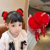 2pcs Ancient Style New Year's Red Plush Hair Rope Universal Girl Hair Ties Hanfu