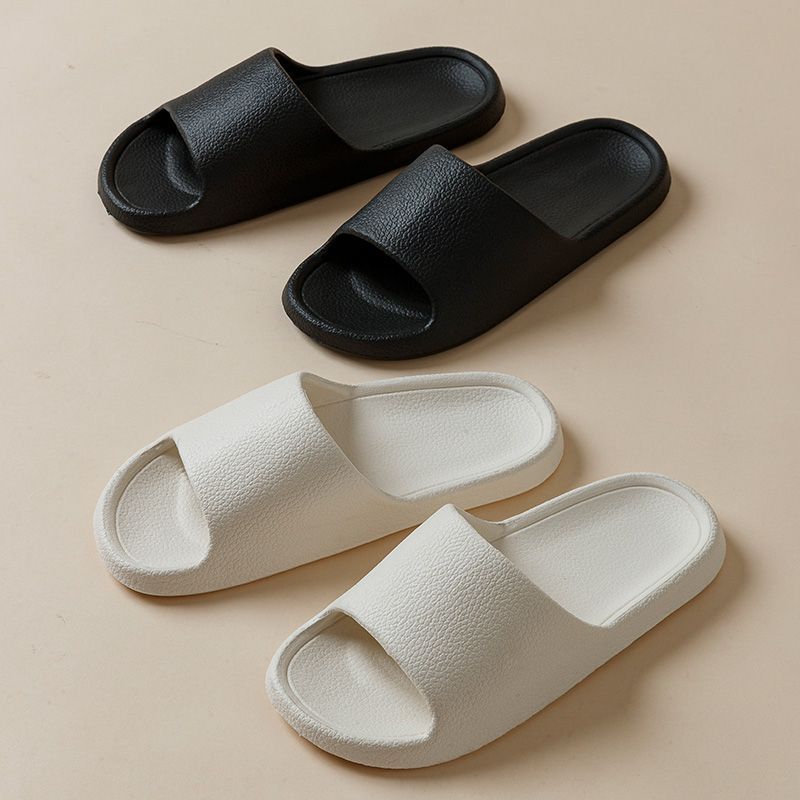 2025 Summer Solid Simple Non Slip Soft EVA Flip Flops Slippers Men Women Bath Shower Outdoor Couple Shoes