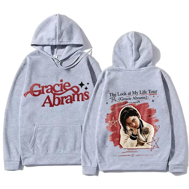 Gracie Abrams Look at My Life Crewneck Hoodies Men Women Harajuku Hip Hop Gothic Oversized Sweatshirt Perfect for Commute & Loungewear