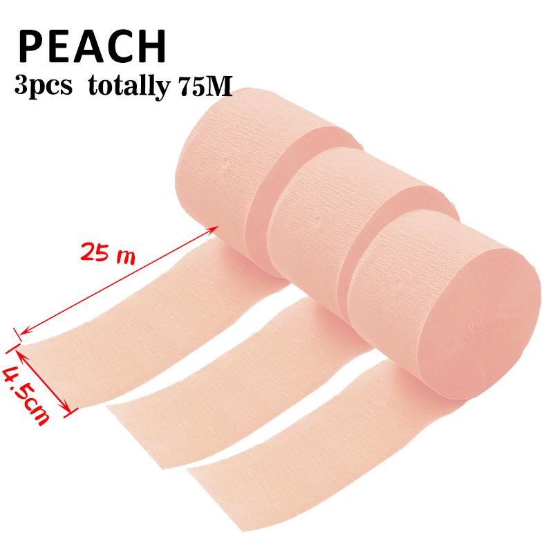 3Pcs/Set Rainbow Crepe Paper Streamers For Wedding Birthday Party Backdrop Decoration Colorful Paper Crepe Garland Ribbon Decor