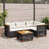 VidaXL Garden Lounge Set 5 Pcs with Cushions Black Braided Resin 3261806