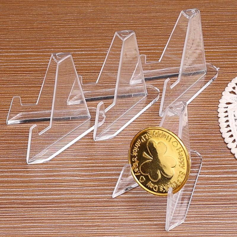 5/10 ШТ. Треугольная подставка для демонстрации, Прозрачная подставка, Монеты, Фотографии, Значки, Подставка для демонстрации карточек, Настольное украшение «Снова в школу»