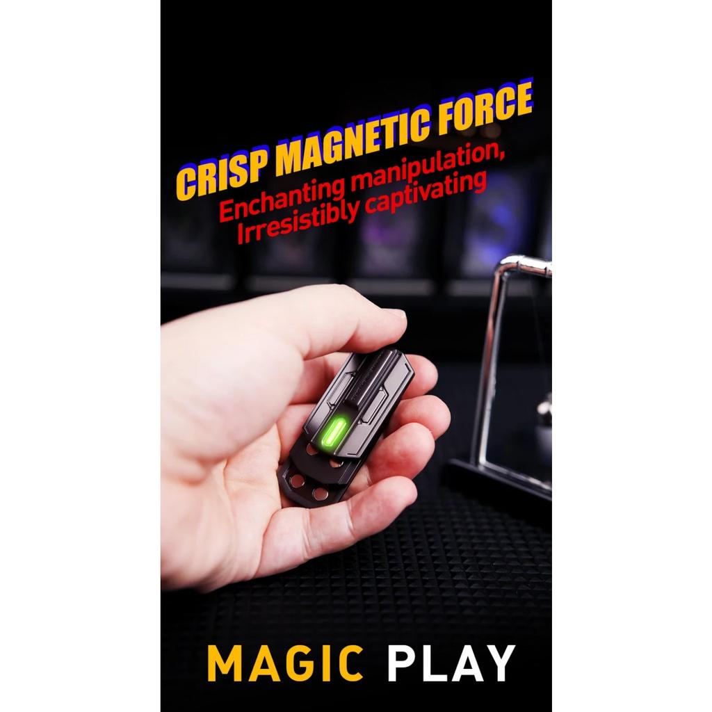 Игрушки-фиджет для пальцев, светящийся слайдер, магнитный тактильный кликер EDC, металлический ручной спиннер, инструмент для борьбы с СДВГ, снятие тревожности и стресса, игрушки для взрослых