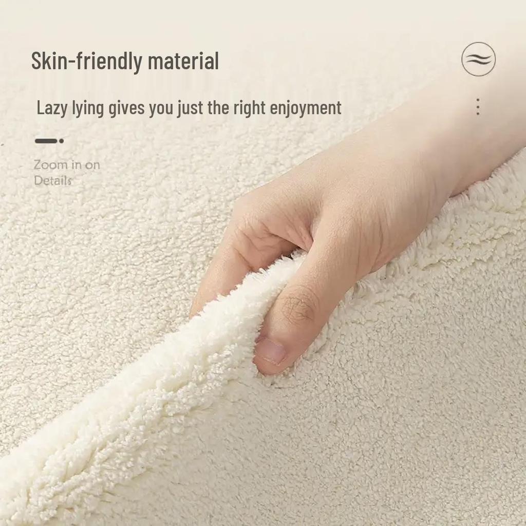 Custom Cashmere Chessboard Carpet for Bedroom & Living Room - Luxurious Thick Bedside Blanket, Stylish Floor Mat