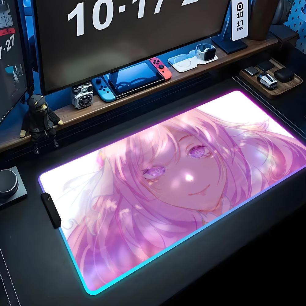 Elysia Игровой коврик для мыши RGB Большой светодиодный коврик Настольный коврик для ПК Светящийся коврик для мыши Большие коврики для клавиатуры Настольный коврик с подсветкой