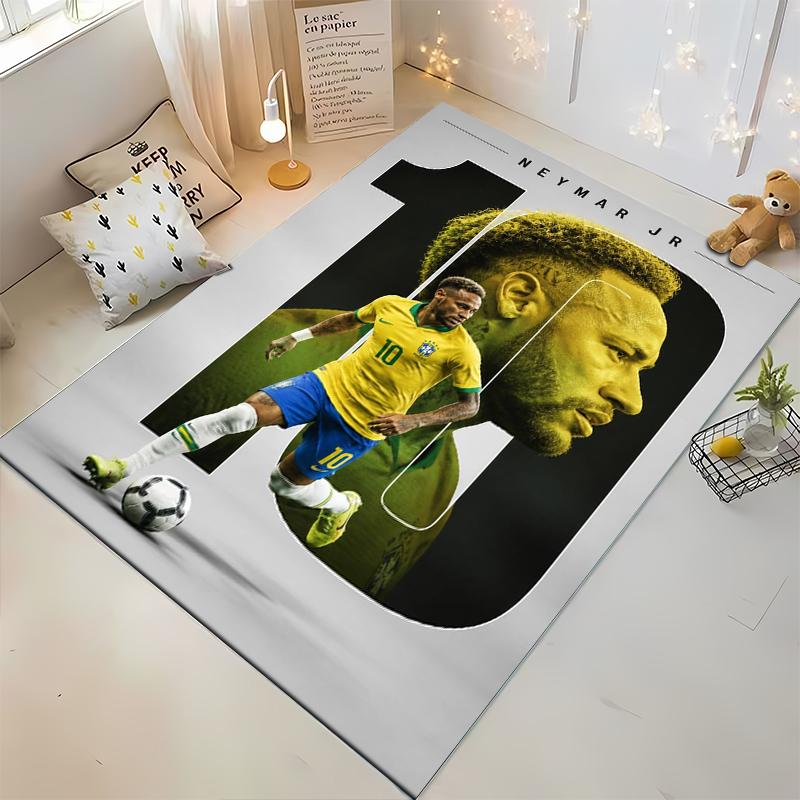 Brazilian Football Star Portrait Rug Non-slip rug suitable for living room and bedroom sofas sofas.