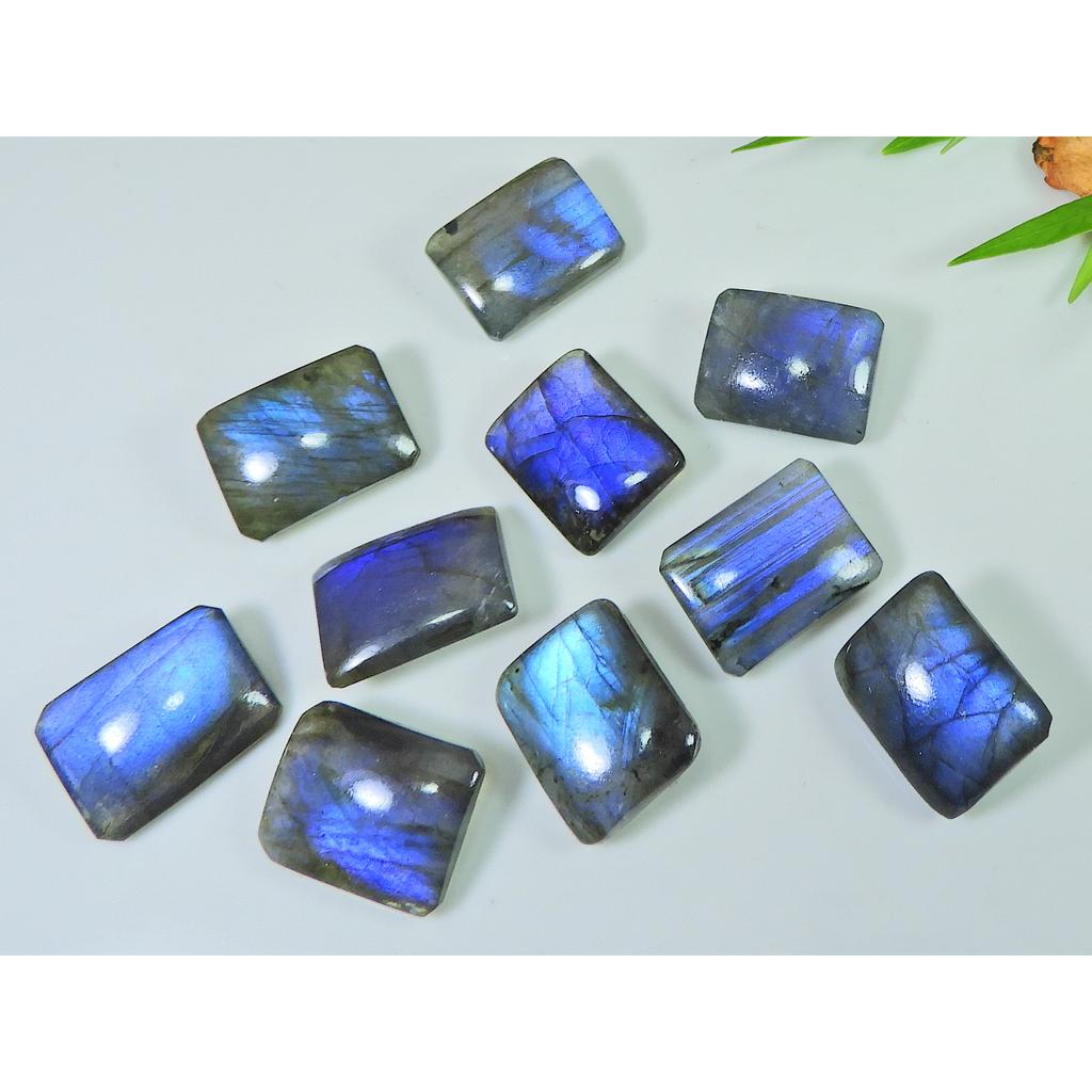 10 шт. натуральный лабрадорит односторонний кабошон и восьмиугольный драгоценный камень шахматной огранки LM-1228