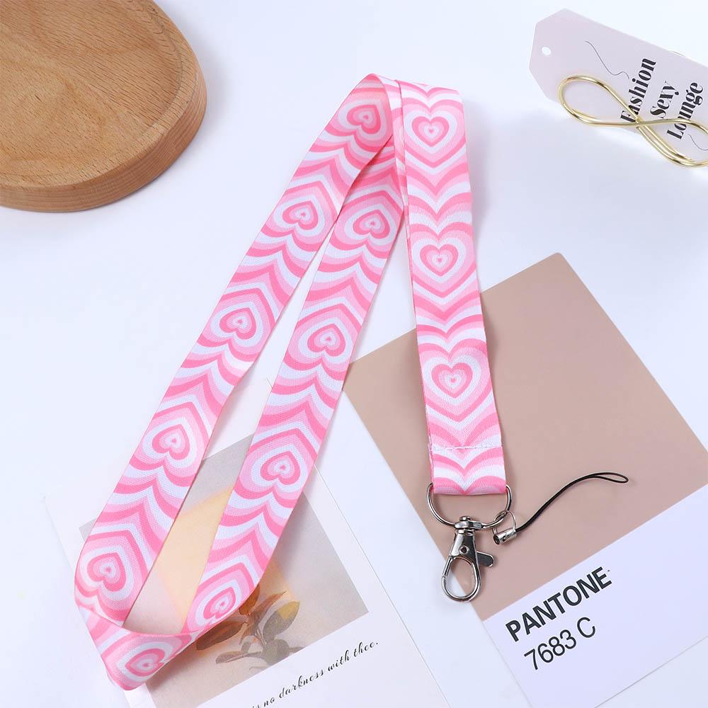 Phone Strap Name Tag Holder Love Neck Strap Badge Holder ID Card Pass Hang Rope Heart Lanyard