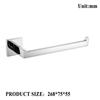 Chrome Polished Double Towel Bars Bathroom Towel Hanger Rack Stainless Steel Bathroom Accessories Soap Dish Toilet Brush Holder