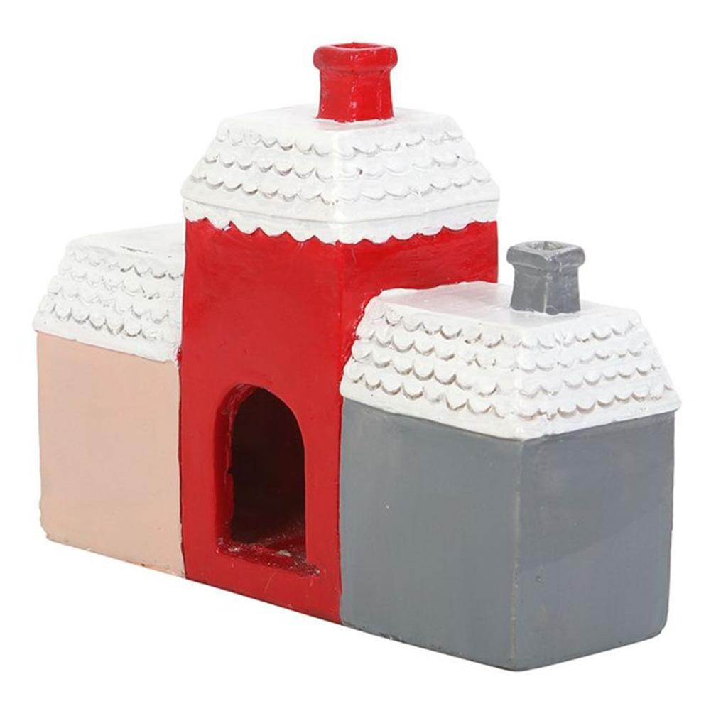 Рождественская тематическая курильница для благовоний, коническая курильница для благовоний, статуэтка в виде деревенского домика, настольное украшение из смолы, уникальные подарки для женщин и мужчин