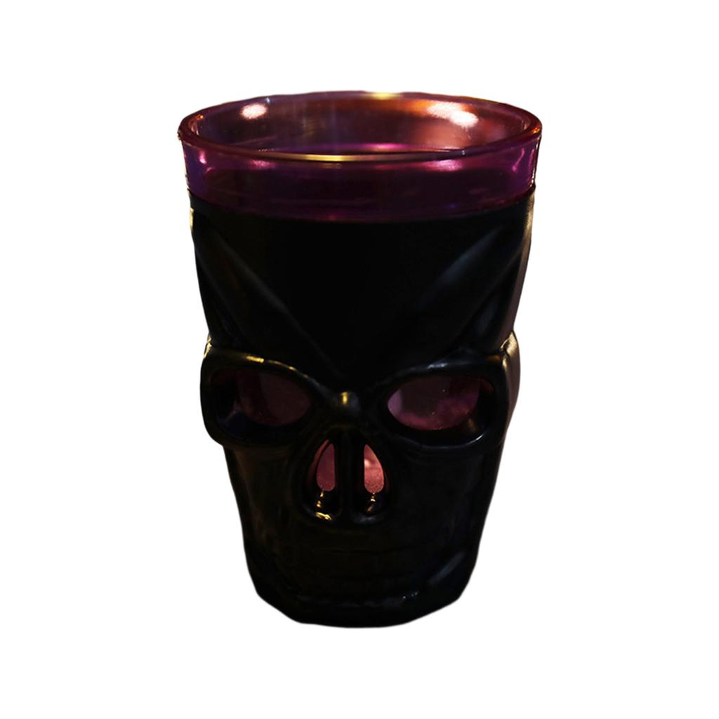 Luminous LED Skull Head Wine Cup Glow In the Dark Wine Glass for Spooky Celebrations
