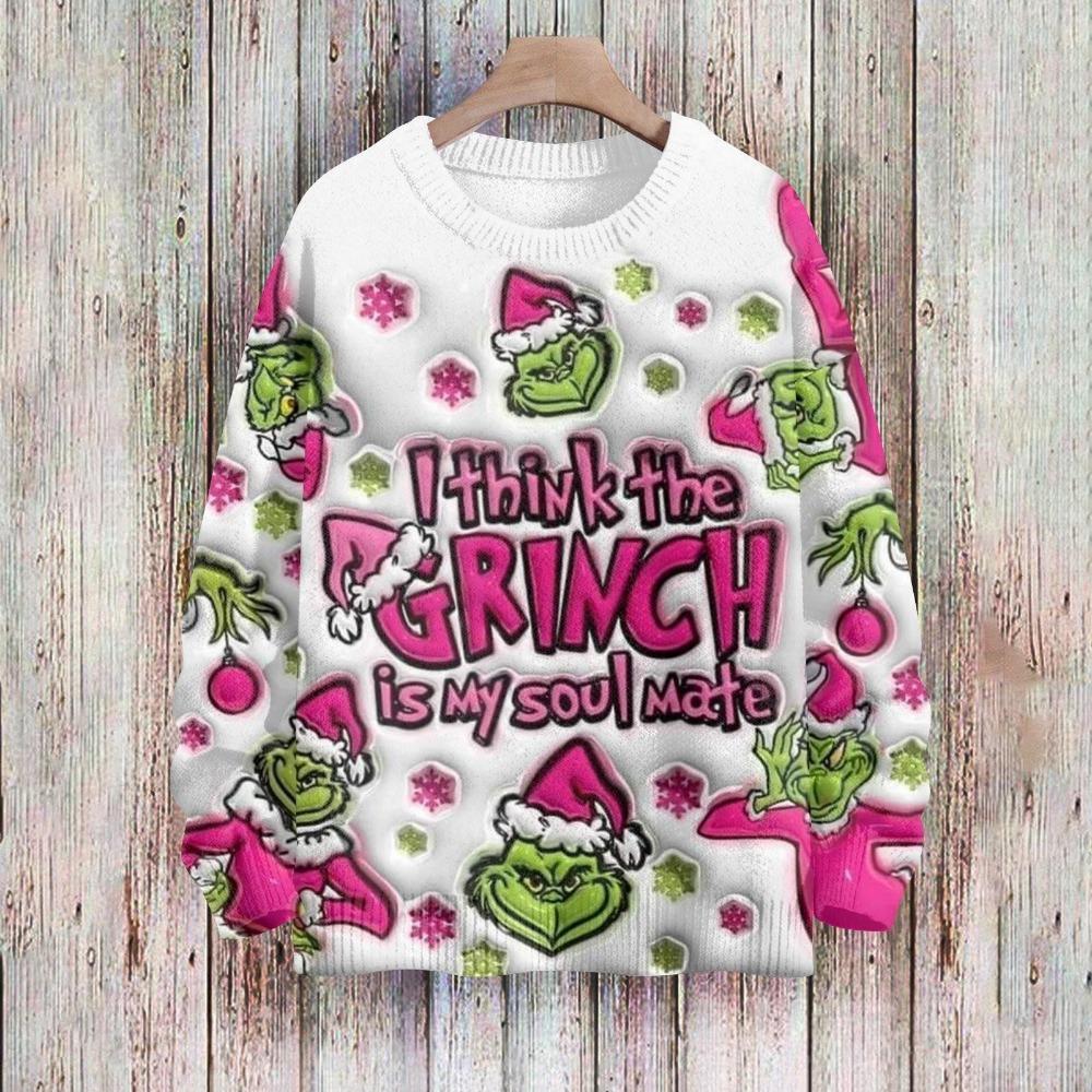 Рождественская мода Мужская и женская футболка с принтом зеленого монстра, с круглым вырезом, пуловер, топ, повседневная уличная толстовка, детская футболка, топ, одежда