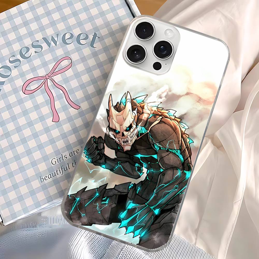Classic Anime K-Kaiju N-No8 Phone Case For iPhone 11 12 13 14 15 16 17 Plus Pro Max Satin Laser Glossy Cover