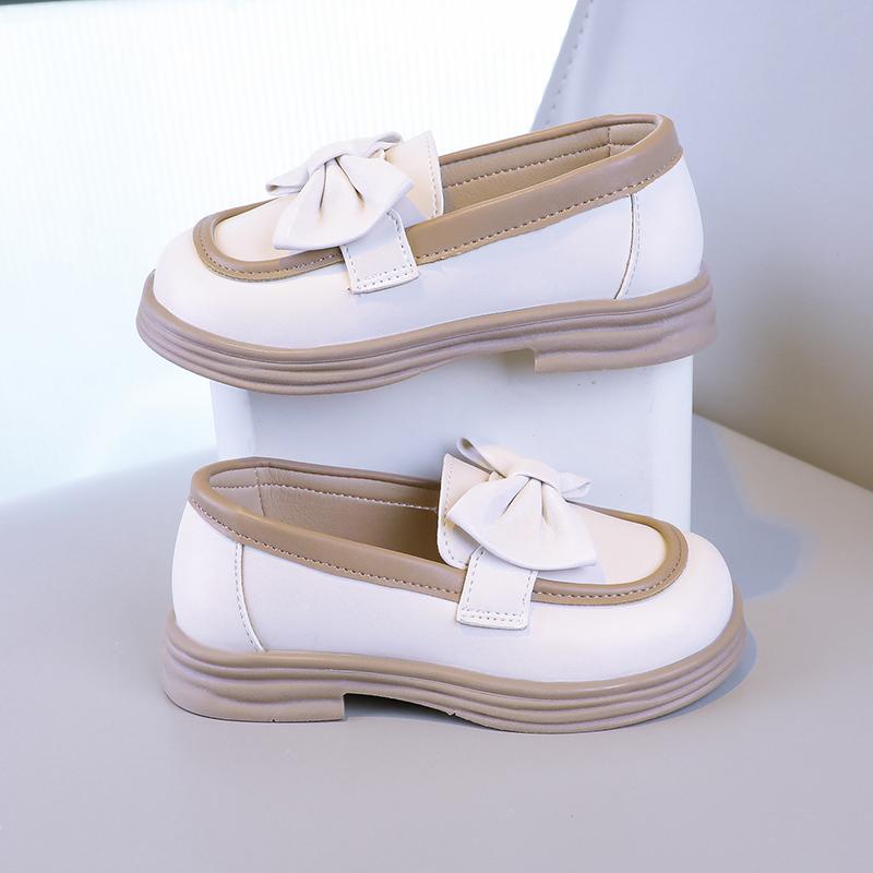 2024 Новые Лоферы для девочек Милые Модные Детские Кожаные Туфли Слипоны С Бантом Нескользящие Детские Повседневные Туфли Прямая Поставка Круглый Носок