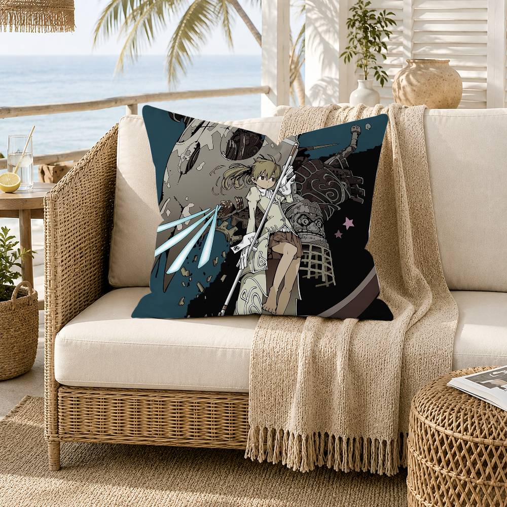 Anime SSoul Eater Pillow Case for Sofa Living Room Home office Decor Protective Cover