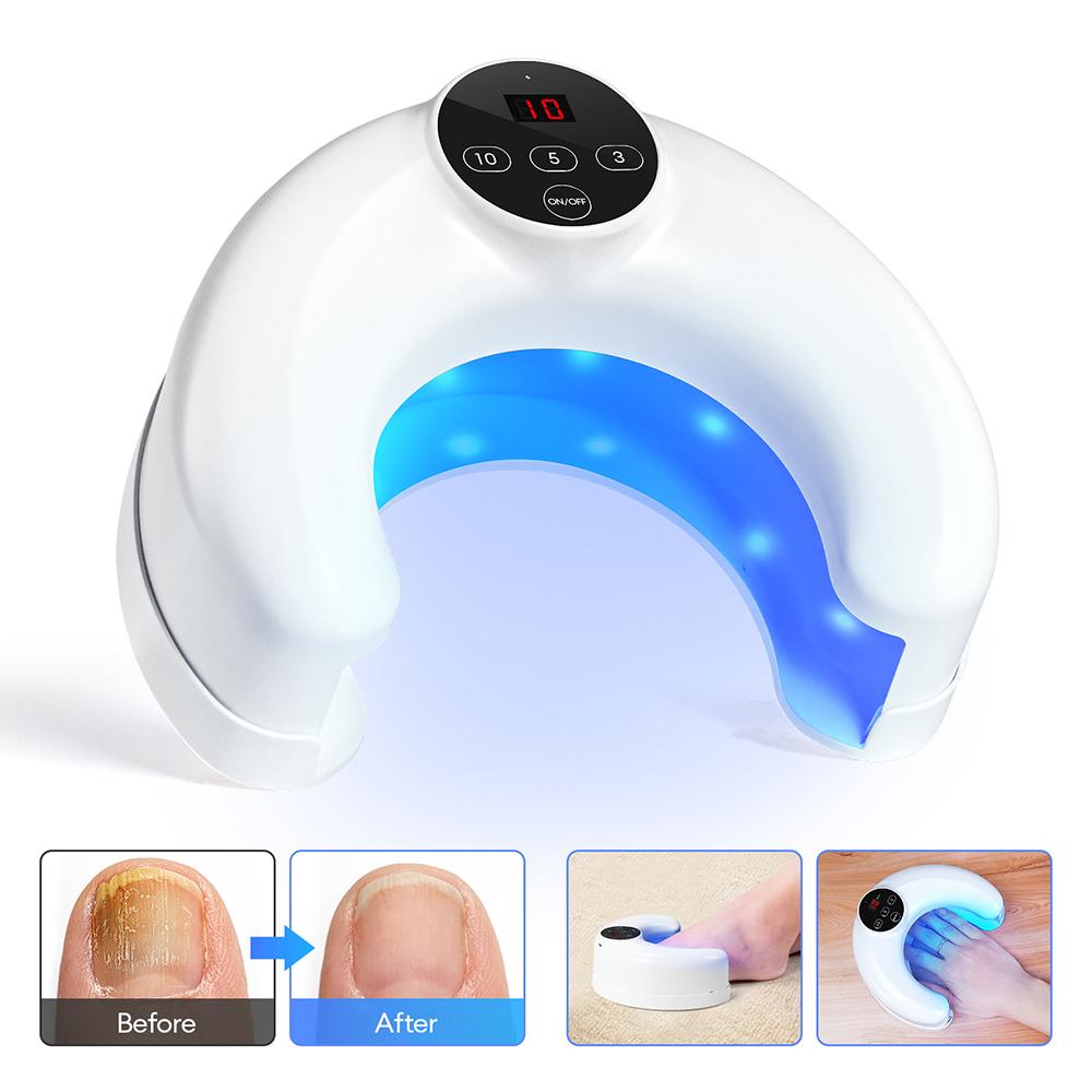 Wireless Hand Foot Nail Nail Fungus Laser Device Toenail Fungus Treatment Lamp Infrared Blue Light Anti Fungal Laser Nail Lamp