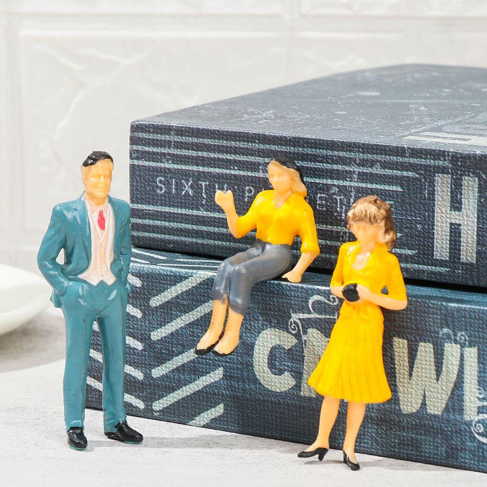 Масштаб Смешанный Цвет Поза Люди Фигурки Сделай Сам Персонаж Поезд Пейзаж Модель Здание Пассажиры