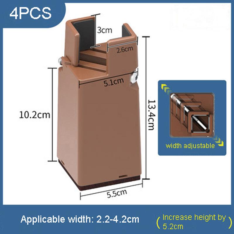 4 шт. регулируемые подставки для ножек мебели, подставки для ног кровати с винтовым зажимом, прочные квадратные круглые 52 102 мм, подставки для ножек дивана, стола, стула