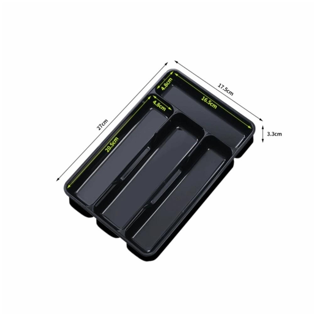 Quality 4/5 Compartments Cutlery Organizer Rectangle Easy Clean Spoon Fork Separation Box Utensil Tray Kitchen