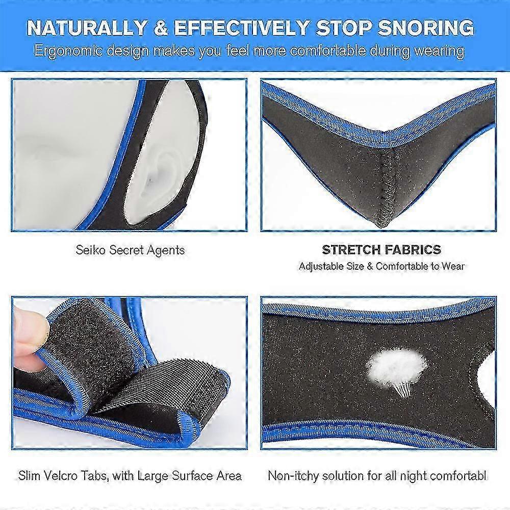 Anti Snoring Stop Snoring Chin Strap For Men Women, Adjustable Breathable Sleep Aid Snoring Reduction Belt