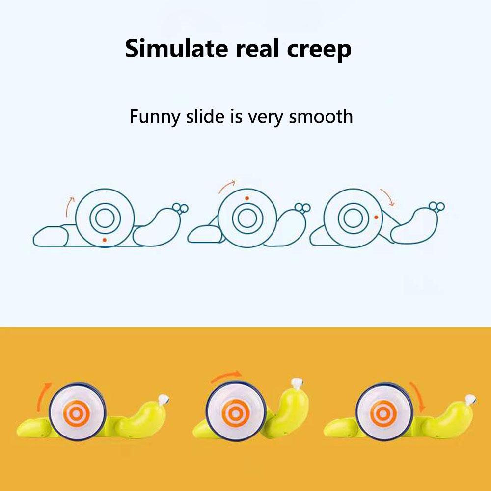 Новая игрушка-машинка с изображением улитки из мультфильма, ребенок учится ползать и тянуть со светом и музыкой, игрушка для раннего образования для детей