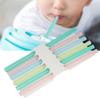 6pcs Silicone Soft Reusable Drinking Straws Flexible Straws for Over 6 Months Old Children
