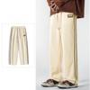 Spring and Autumn Men's New Vintage Side Strip Stitching Loose Straight-Leg Sports Trousers