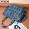 WTEMPO Ретро мытая кожаная сумка Модная женская большая сумка большой емкости с несколькими карманами