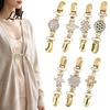 Dress Closure Clips 2Pcs Vintage Sweater for Women Girls, Retro Faux Pearl And Rhinestones Cardigan Clips, Elegant Autumn Winter Accessories