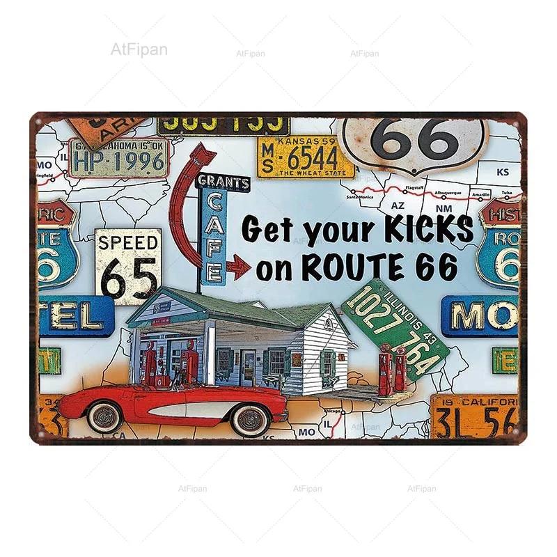 Vintage Motorcycle Garage Metal Plate Classic Tire Poster Shabby Chic Wall Art Decor xCM Metal Painting for Home Retro Cuadr