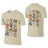 Midcentury Bird Grid Vintage Reversible Tshirt Retro Vibe Bright Colors Unisexs Tshirts