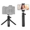 KINGJOY KT-26 Mini Desktop Tripod Rotatable Ball Head with Extendable Cold Shoe Phone Clip 1/4 Inch