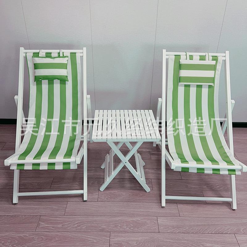 Pink Wooden Outdoor Lounge Chair for Beach, Balcony, Camping, and Garden
