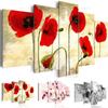 Современная гостиная, домашний декоративный постер, мечтательные маки, 5 шт., ручная роспись, эффект, цветок, печать на холсте, минималистичные картинки