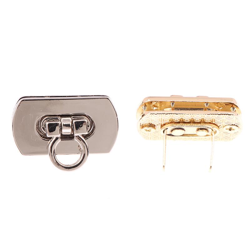 1Pc Metal Tiny Bag Clasp Turn Lock Twist Lock Clasp Leather Craft Women Bag Handbag Shoulder Bag Purse Diy Bag Hardware
