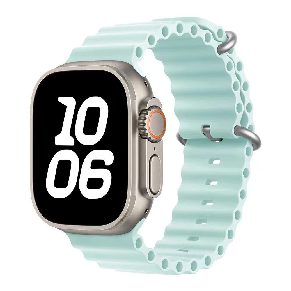 Ремешок для часов Apple Marine: Двухцветный силиконовый ремешок для Apple Watch 8/7/SE/Ultra — идеально подходит для занятий спортом