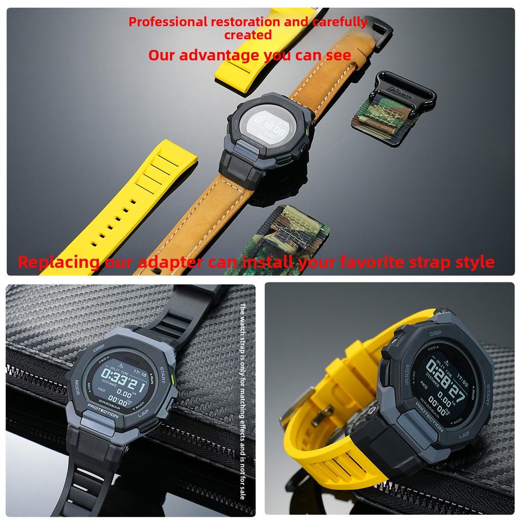 GBD-300 Модифицированный Адаптер Ремешка Для Часов G-SHOCK Casio GBD300 GBD 300 Соединитель Резиновый Ремешок Натуральная Кожа Конвертер Браслет