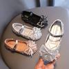 Girls' Leather Shoes Princess Shoes Children's Bow Single Shoes Soft Soles Non-slip Performance Shoes