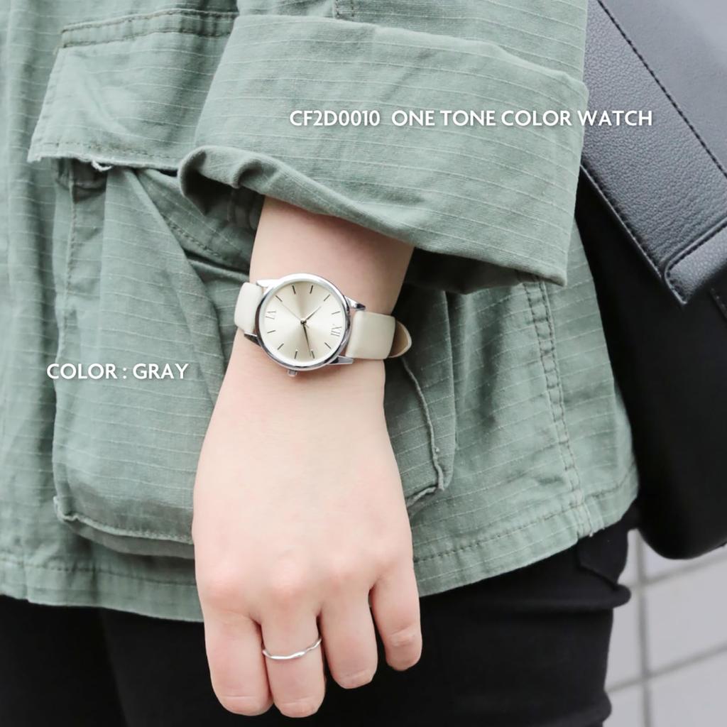 Sun Flame Co., Ltd. J-Axis One-Tone Watch CF2D0010-GY Women's Gray