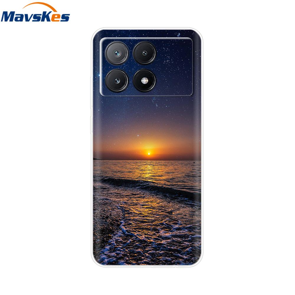 Чехол для Poco X6 Pro Мягкий прозрачный силиконовый чехол для телефона для Xiaomi Pocox6 Poco X6 X 6 Pro X6Pro 5G Ударопрочный корпус Маска Сумка Задняя крышка