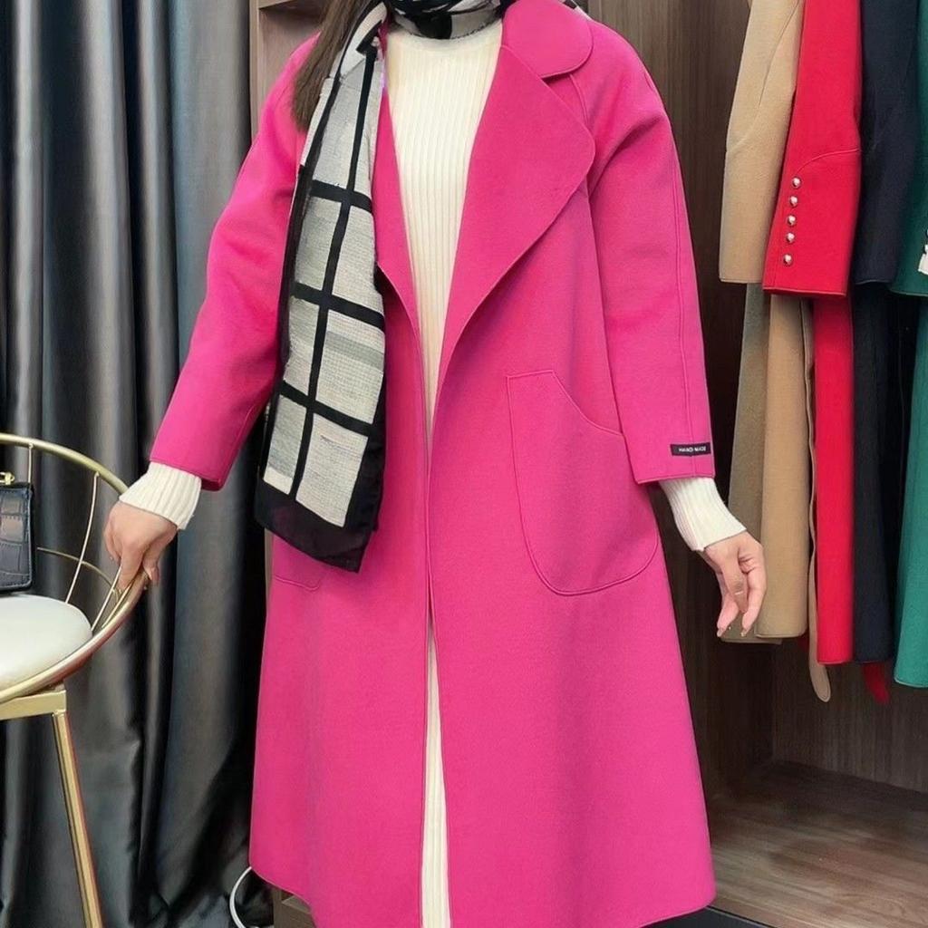 Warm and Fashionable with Women's Wool Coat with Belt for Autumn