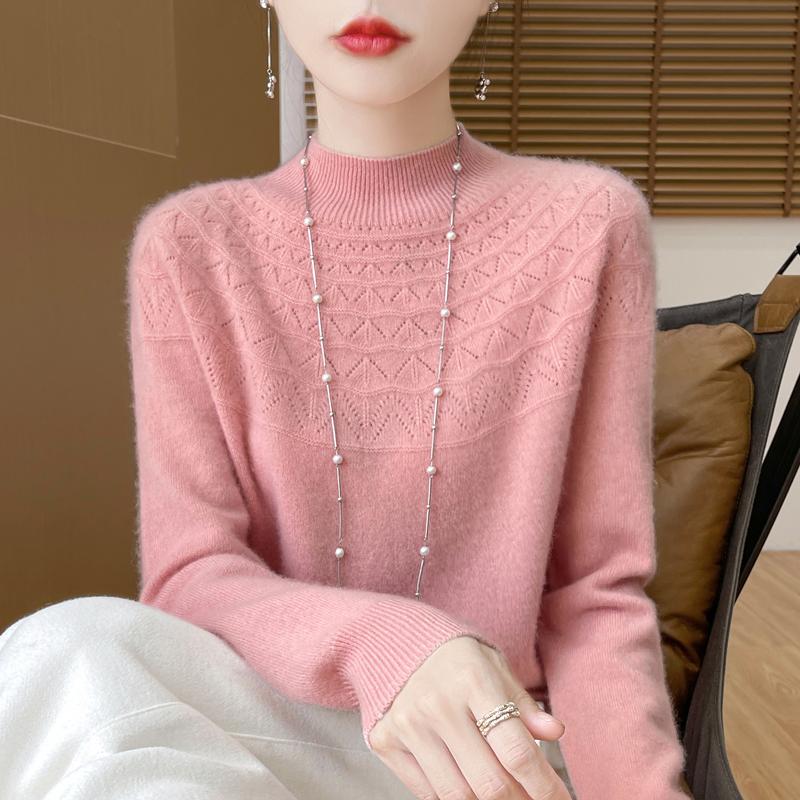 Женский кашемировый свитер Qinghe кашемир 30% кашемир 70% шерсть теплый и модный универсальный осенне-зимний