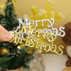 10Pcs Merry Christmas Sign Ornaments Happy New Year Gold Sliver Xmas Letter Pendant for Home Tree Door Hanging Drop Ornament