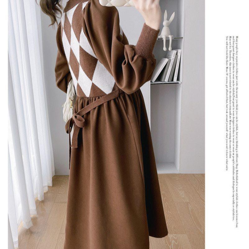 Одежда для беременных, модное тонкое платье большого размера с длинными рукавами, платье для беременных