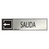 Information Sign Exit (adhesive Stainless Steel 0.8mm) 5x20cm Normal Light