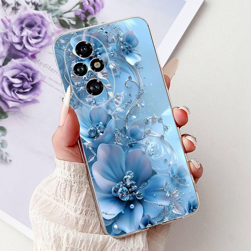 For Honor 200 Pro Honor200 Elegant Floral Butterfly Phone Case For Honor 200 200Pro Soft Silicone TPU Cases