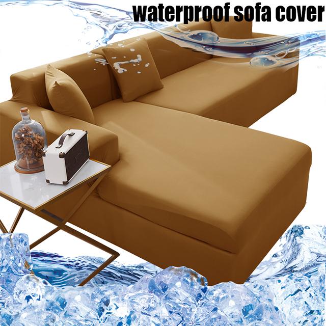 Эластичный водонепроницаемый чехол для дивана, пыленепроницаемые однотонные чехлы, L-образный угловой чехол для дивана, отдельные чехлы для дивана, разрешено проживание с домашними животными