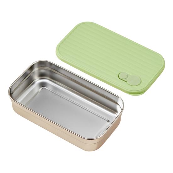 Stainless Steel Snack Containers 2 Compartment Lunch Box Leak-Proof Bento Box with Lids Reusable Food Storage Containers for Travel Camping Outdoor