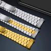 Роскошный стальной ремешок для часов Jubilee для Rolex Металлический изогнутый конец Браслет-замена 13 мм 17 мм 20 мм 21 мм