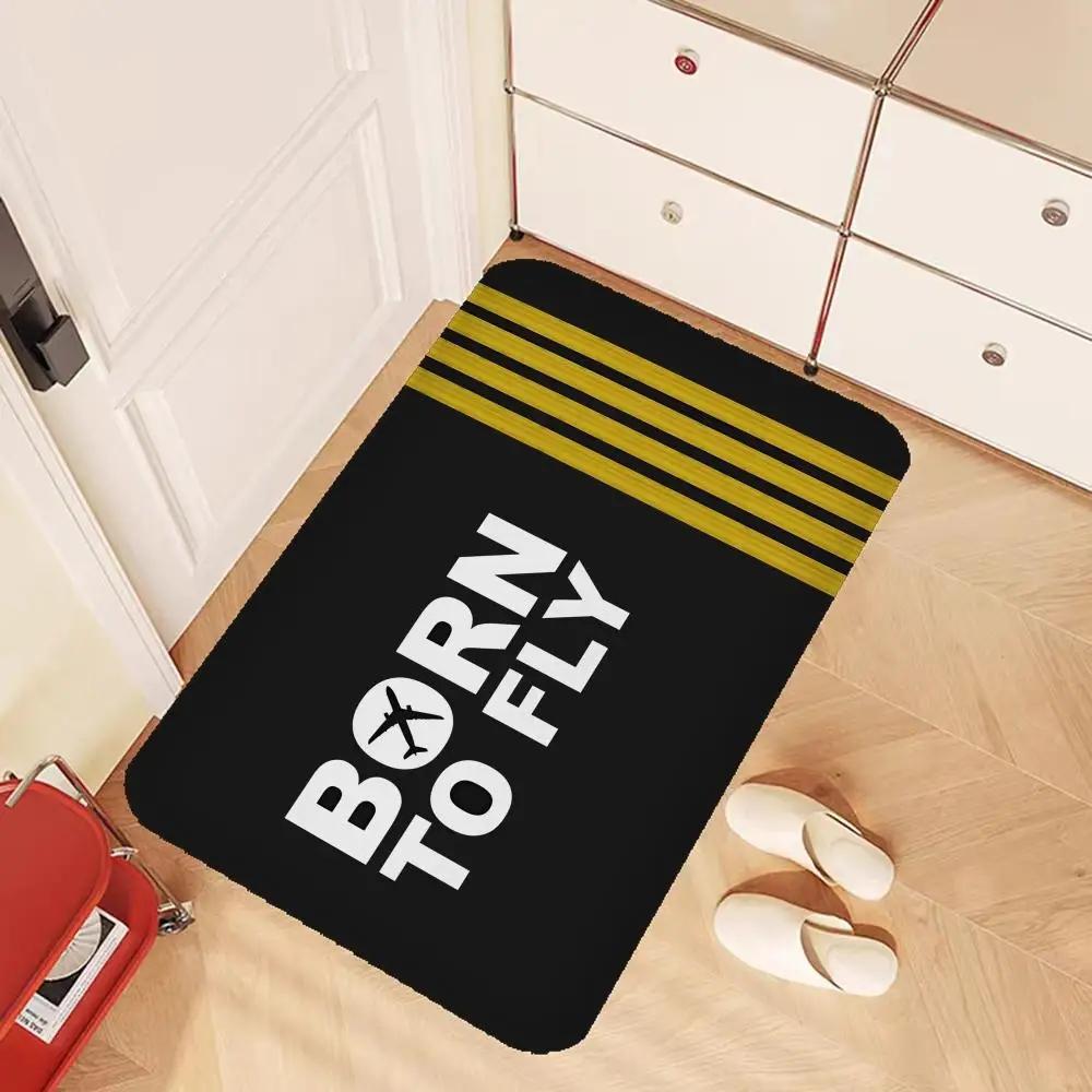 Arrival and Departure Flight Airport Door Mat Washable Non-Slip Living Room Sofa Chairs Area Mat Kitchen Doormat Area Rug